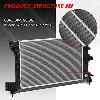 Auto Dynasty 13247 Radiator for 2012-2018 Chevy Sonic 1.8L - color: 12-18 Chevy Sonic 1.8L