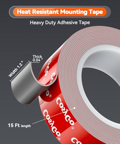 Double Sided Tape Heavy Duty, Permanent Bond Heat Resistant 15FT - size: 1.2" / 30mm Width