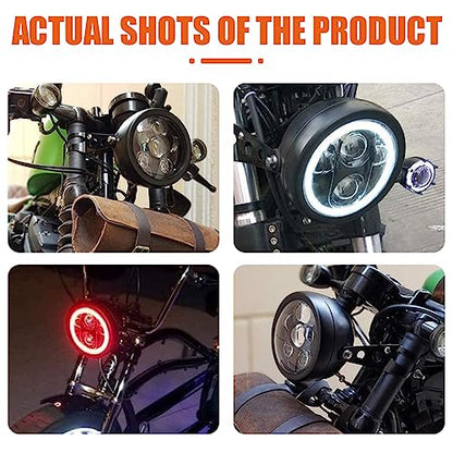 SKTYANTS 5 3/4" 5.75 Inch Motorcycle Headlight Housing Bucket Mount (Black)