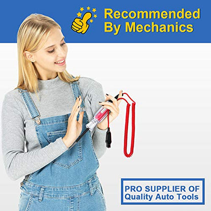 3-48V Digital LCD Circuit Tester w/ 140 Inch Extended Spring Wire & Probe