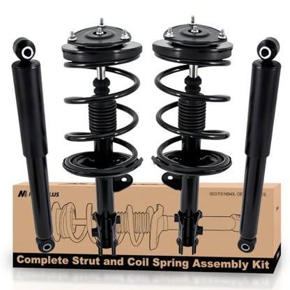 MOSTPLUS Front and Rear Complete Strut Assembly & Shock Absorber w/Coil Springs compatible with 2006-2014 Kia Sedona 2007-2008 Hyundai Entourage, Replace 172918 172917 437307 (Set of 4)