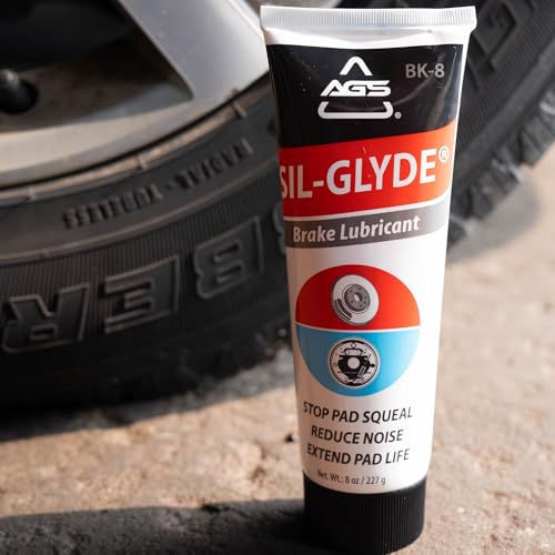 AGS Automotive Solutions SIL-Glyde Brake Lubricant – 8 oz Tube, Heat Resistant, Rust & Corrosion Protection, Moisture-Proof Brake Grease (Pack of 12) - size: 8oz (Pack of 12)