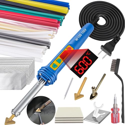 GNI Upgraded 150W LED Digital Adjustable Temperature Plastic Welder - color: Blue