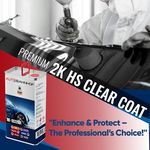 AB-CC2200 2K HS Clear Coat Premium & AB-HD1100 2K UV HS Hardener Fast (Kit) – High-Gloss Automotive Clear Coat | Fast-Drying & Fuel-Resistant | Ideal for Collision Repair - color: 2K HS Clear Coat Premium & 2K UV HS Fast Hardener