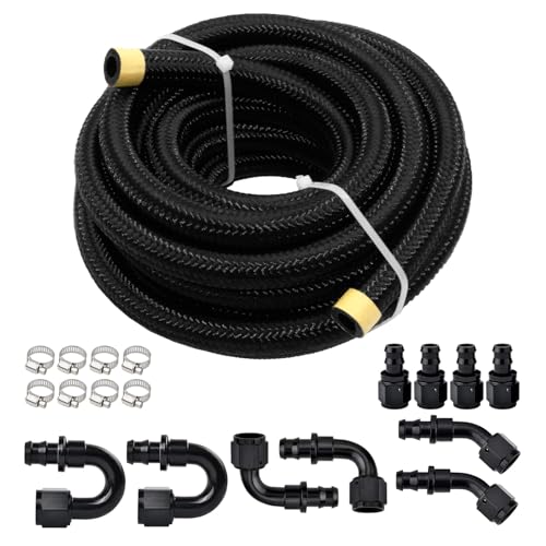 20 ft AN6 Braided Transmission Cooler Line Kit - style: 6AN 20FT