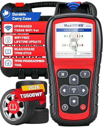 Autel TS508WF TPMS Programming Tool, 2026 WiFi Ver of TS508 TS501PRO TS408S, Tire Pressure Monitor, Program MX-Sensors 315/433MHz, Relearn Activate All Sensors, TPMS Scan Tool Read & Clear DTCs