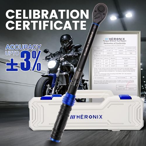 1/2 Inch Drive Click Torque Wrench, 10–180 Ft.Lb/13.6–244.0 Nm ±3% Accuracy, 72-Tooth Dual-Direction Ratchet, Adjustable Newton Meter Torque Wrenches for Motorcycle,Car & Bicycle Repair - size: 1/2" DR.『10-180 FT.LB』