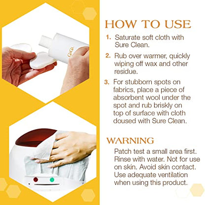 GiGi Sure Clean Surface Cleanser Wax Cleaner & Remover Warmer Pot Clear 8oz - size: 8 Fl Oz (Pack of 1)