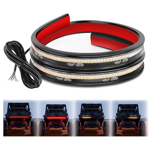 Nilight 30" UTV Tailgate Light Strip Running Brake Turn Signal Light - color: 30" Tailgate Light Strip Red/Amber