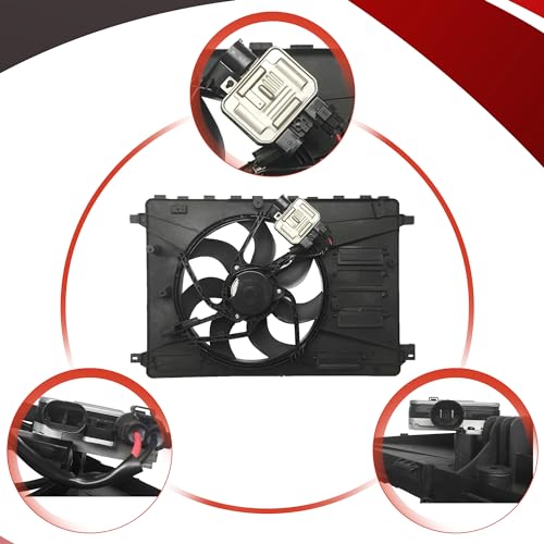 PartsFlow Engine Radiator Cooling Fan Assembly Compatible with 2008-2014 Land Rover LR2 LR026078, FA70943 - color: For Land Rover