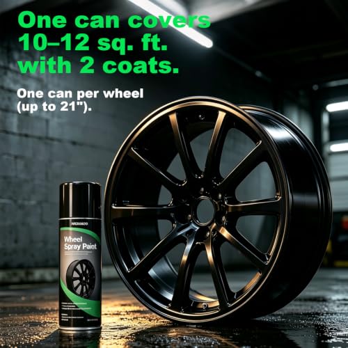 NADAMOO Black Spray Paint for Wheels, Semi-Gloss - color: Black, size: 13 Ounce (Pack of 4)