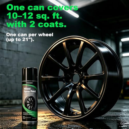 NADAMOO Black Spray Paint for Wheels, Semi-Gloss - color: Black, size: 13 Ounce (Pack of 4)