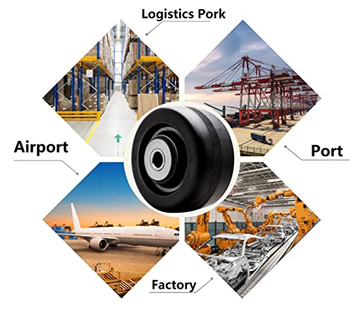 SY America 4"x2" Width 4 Pack Phenolic Wheel w/Rolling Bearing & Steel Bushing 1/2" Axle Diameter Casters Total Capacity 3600 lbs(4 inches Pack of 4) - size: 4" 4-pack [ 4 Wheel ]