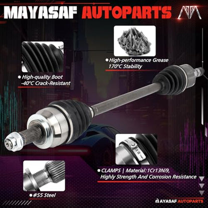 66-7355 Front CV Axle Shaft Assembly for Subaru Impreza 2008-2015 - size: 66-7355