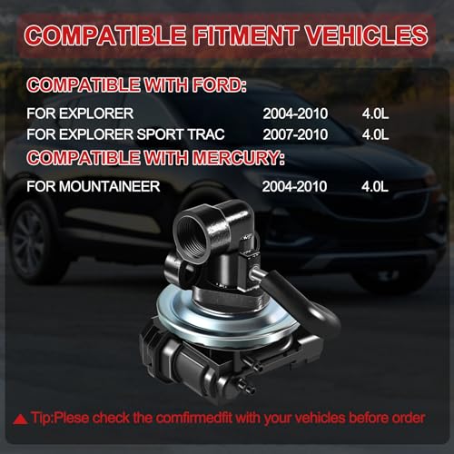 EGV1055 EGR Valve Replacement Compatible with Ford Explorer 2004-2010,for Explorer Sport Trac 2007-2010,for Mercury Mountaineer 2004-2010 Automotive Exhaust Gas Recirculation Replacement