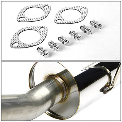 DNA MOTORING CBE-STC04-T2-NRT Stainless Steel Cat Back Exhaust System [Compatible with 04-10 Scion tC Coupe 2.4L] - color: 14mm/Double Walled