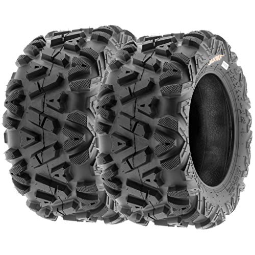 SunF ATV Tires 23x8-11 Front & 24x8-12 Rear UTV All Terrain Tires 6 Ply Tubeless S033, Set of 4 - size: 23x8-11 & 24x8-12
