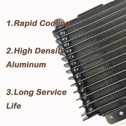 Low Pressure Drop Transmission Oil Cooler 40k Transmission Oil Cool Compatible For Heavy Duty 40,000 GVW Max Low Mounting Hardware Towing Applications and Advanced Cooling Protection LPD47391 - size: black