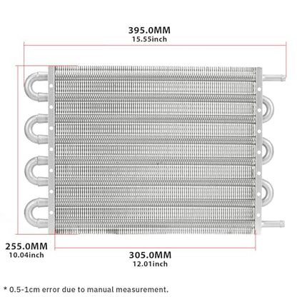 Universal 5/16" Transmission Oil Cooler Kit Aluminium alloy 8 Pass Tube & Fin Sliver - color: Sliver, size: 8 Pass
