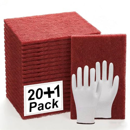 20 Pack Maroon Scuff Pads, 6x9 Inch Very Fine Hand Pads for Auto Paint Prep