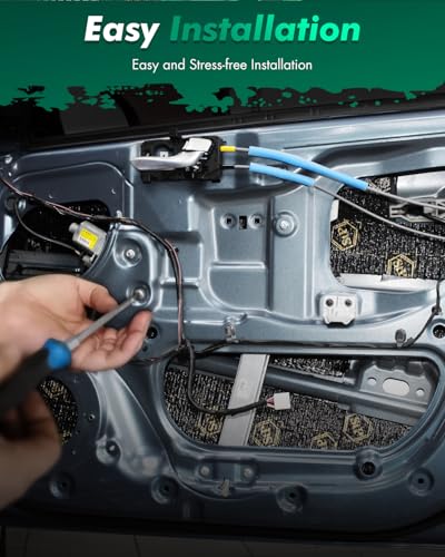 SCITOO Power Window Lift Regulator 1998-2011 for Lincoln Town Car Front Left Driver Side Motor 3W1Z5423395AA 6W1Z5423201AA - size: 741-686