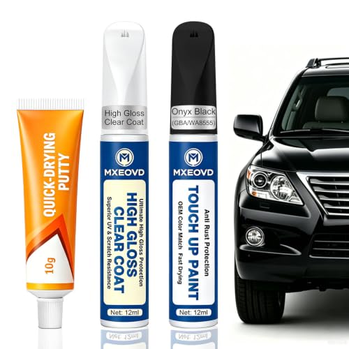 Black/Onyx/Void Black (GBA/WA8555/41) Touch Up Paint Compatible with GMC,All in One Car Scratch Repair Kit with Primer Putty & Clear Coat, Complete Sanding Tools Set for Scratches Chips Nicks - color: Black/Onyx/Void Black (GBA/WA8555/41), size: GMC