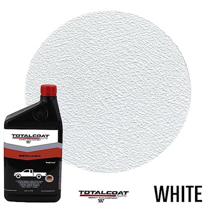 Roll On Bedliner White, Durable Truck Bed Coating Protects from Rust, Corrosion and Scratches; Easy to Apply Trucks, Cargo Vans, Box Trucks (4 Quarts, Roller, Tape Kit) - color: White