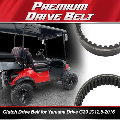 Drive Belt fits Yamaha Drive G29 Golf Carts (2012.5-2016) - Premium Heavy Duty Clutch Drive Belt fits Yamaha Drive G29 Golf Cart Accessories - color: Drive G29 Standard Duty