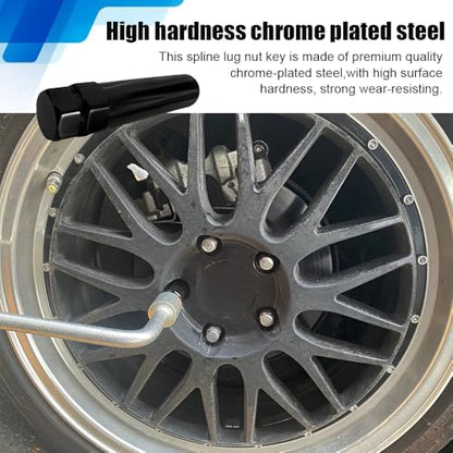 Small 6 Spline Lug Nut Socket, Wheel Lock Key Replacement for Six-Spline Wheel Lock Lug Nuts, Wheel Lock Removal Tool for 19 mm(3/4 Inch)&21 mm(13/16 Inch) Hex Socket Wrench (Small 6 Spline) - color: 6 Spline