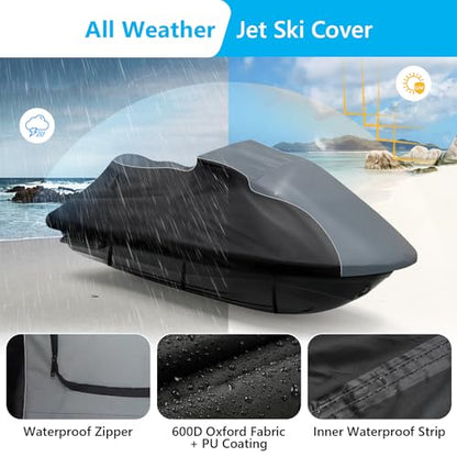 Jet Ski Cover for Yamaha VX Cruiser/VX Cruiser HO 2021-2024 Waterproof 600D - size: For Yamaha VX Cruiser/VX Cruiser HO 2021-2024