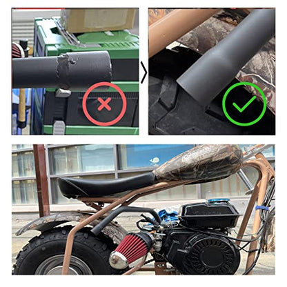 Upgrade Exhaust Pipe With Female Threaded For Coleman Powersports CT200U,CT200U-EX,BT200X,For Predator 212cc 196cc Go Kart& Mini Bike, For Honda GX160,GX200 Black - size: black