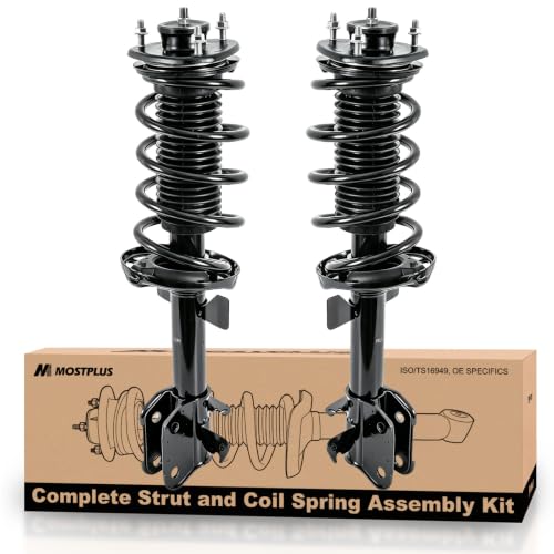 MOSTPLUS 2X Front Complete Struts 172560 172561 Compatible with 2011 2012 Honda Odyssey Front Struts Shocks Absorbers Coil Spring Assembly - size: Front Struts(Set of 2), style: 2011-2012
