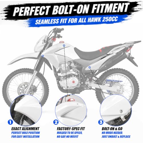 Plastics Fairing Kit for Hawk 250 (All Years) - color: white