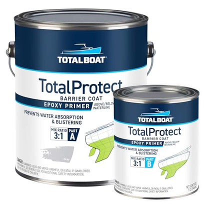TotalBoat TotalProtect Marine Barrier Coat Epoxy Primer - Gray Gallon - color: Gray, size: 128 Fl Oz (Pack of 1)