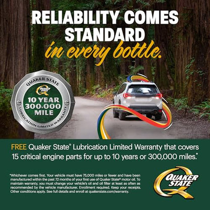 Quaker State Motor Oil, 10W-30, 1 Quart (6 Pack)