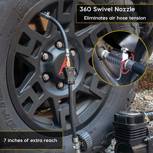 JACO Lightning S2X Quick-Connect Locking Tire Inflator Air Chuck Attachment - style: Straight Head