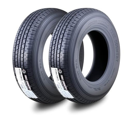 Free Country Set 2 Premium Trailer Tires ST205/75R14 8PR LR D w/Scuff Guard - size: 205/75R14 8PR