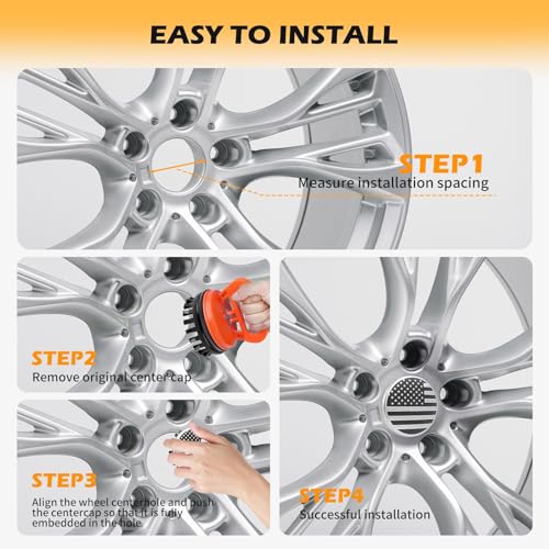 DREAMOTOR 3 1/4 inches=83MM Wheel Center Caps-Outer 83MM, Inner 73MM - 4PCS - color: Silver