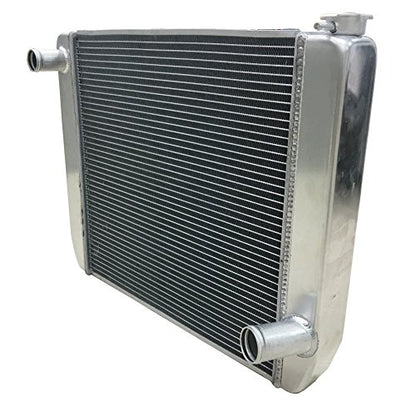 JSD 2 Row Single Pass Universal Aluminum Racing Radiator Overall 24" x19" x3" Compatible with Chevy GM SBC BBC - size: 24" x19" x3"