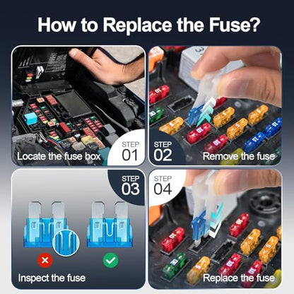 JOREST 120Pcs Micro Fuses, Low Profile Mini Fuse Kit, Micro Fuses Assortment Kit for Car/RV/Truck/Motor (2Amp 3A 5A 7.5A 10A 15A 20A 25A 30A 35A 40A) +1Blade Automotive Fuse Puller - style: 120 x micro