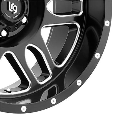 Pro Comp Alloys PRO COMP WHL LRG Squadron Matte Black Milled 20×10 6×135 4.5BS Offset, 24mm Cap