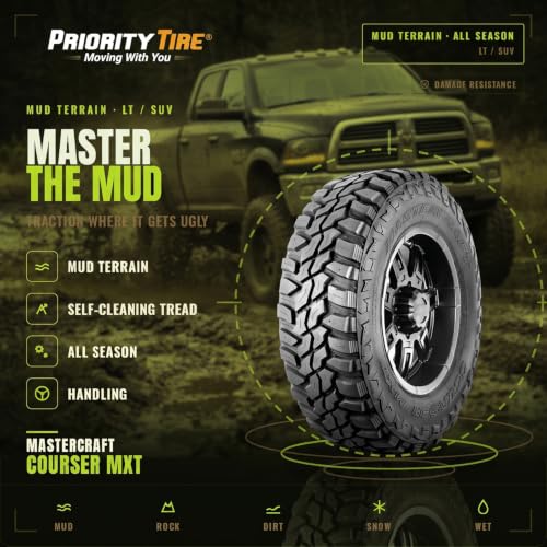 Mastercraft Courser MXT Mud Terrain Radial Tire - 245/75R16 120Q