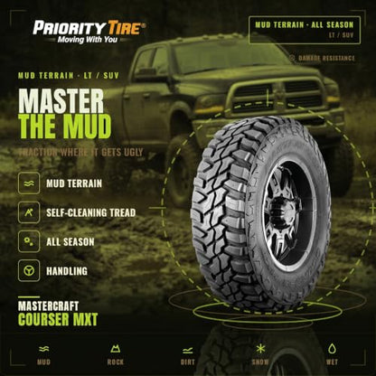 Mastercraft Courser MXT Mud Terrain Radial Tire - 245/75R16 120Q