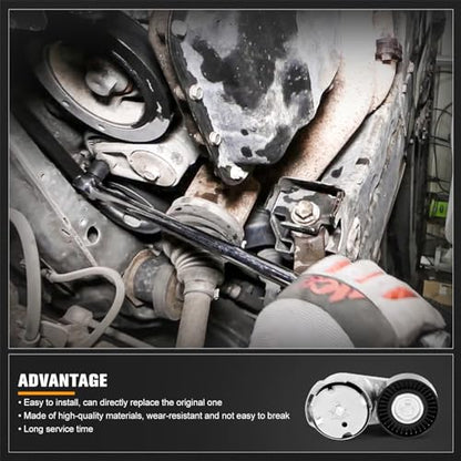 Engine Drive Belt Tensioner Idler Pulley Serpentine Belt Drive Kit Fit for Chrysler 200 Town & Country, Dodge Avenger Grand Caravan Journey, 3.6L V6, 2011-2019 - Replace 90K-39282D