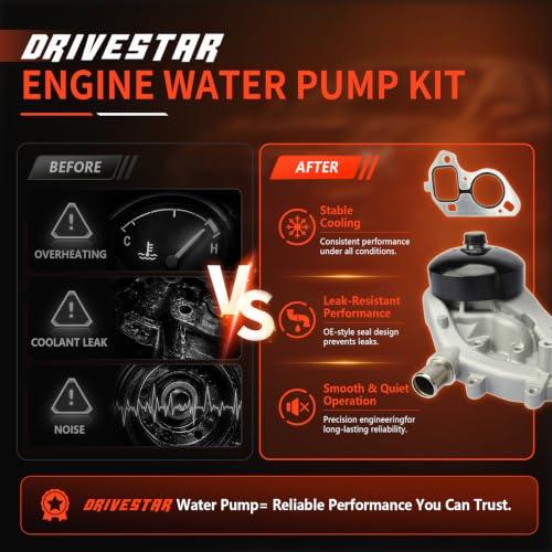 AW6009 Engine Water Pump Kit for Chevy Silverado GMC Sierra - size: 07-14 Silverado/Sierra