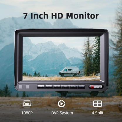 eRapta HD 1080p Backup Camera System Kit, 7-inch Reversing Monitor - color: black