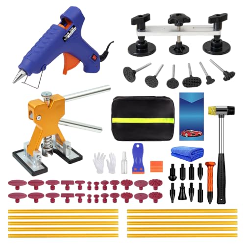 59PCS Dent Repair Kit, Car Dent Puller Tool for Small Dents & Door Dings - size: Dent Puller Kit-59 Pack