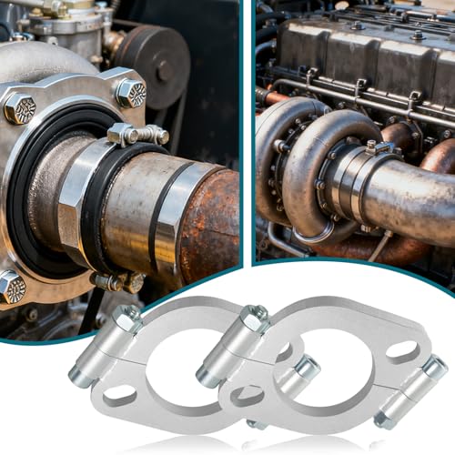 2.5” Exhaust Flange Repair kit, 2PCS Split Flanges with Bolts - size: 2.5inch-2pcs