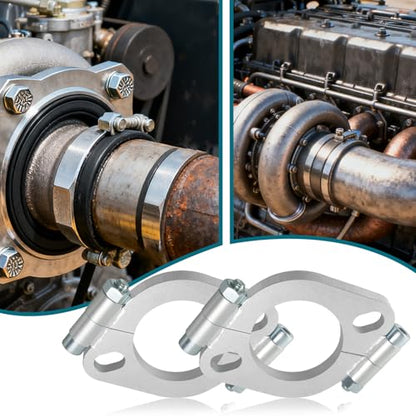 2.5” Exhaust Flange Repair kit, 2PCS Split Flanges with Bolts - size: 2.5inch-2pcs