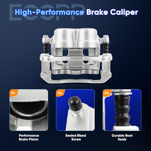 ECCPP 18B4607 Front Left Disc Brake Caliper Assembly w/Bracket - size: Front Left[18B4607]